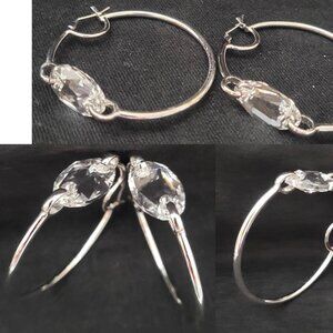 Henri Bendel Silver Loop Earrings